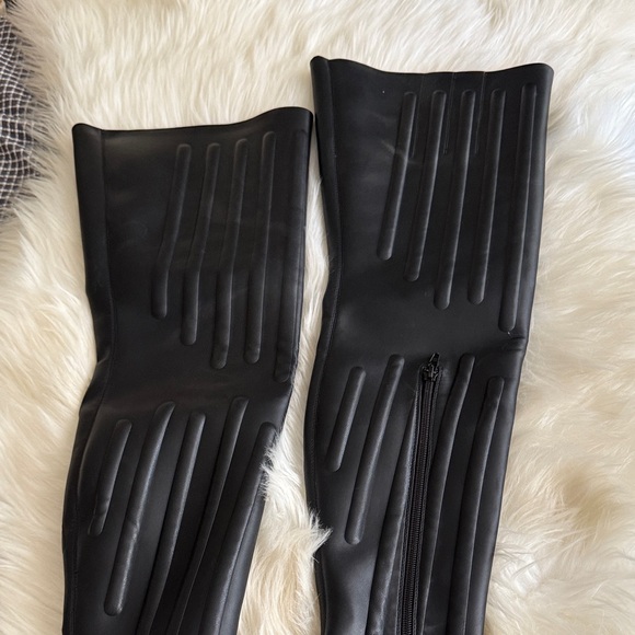 Jeffrey Campbell Black Heeled Boots thigh high - Picture 9 of 14